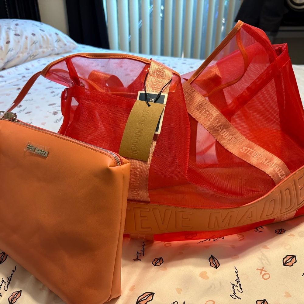 Steve Madden Red and Orange Totes